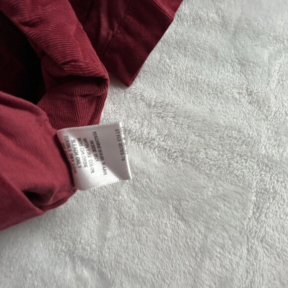 CP Shades Womens XL Corduroy Long Sleeve Cowl Neck Dress Red Pockets USA NWOT - Picture 5 of 9